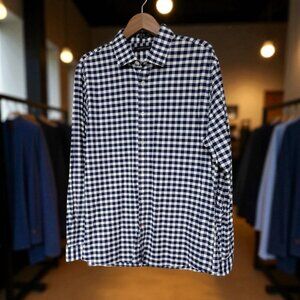 TOMMY HILFIGER MENS GINGHAM LONG SLEEVES - BUTTON UP - SIZE L